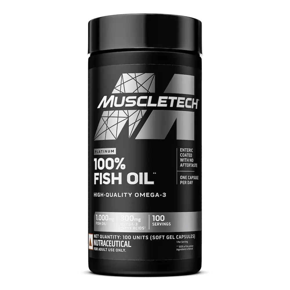 Muscletech Platinum 100% Omega Fish Oil 100 Softgels 