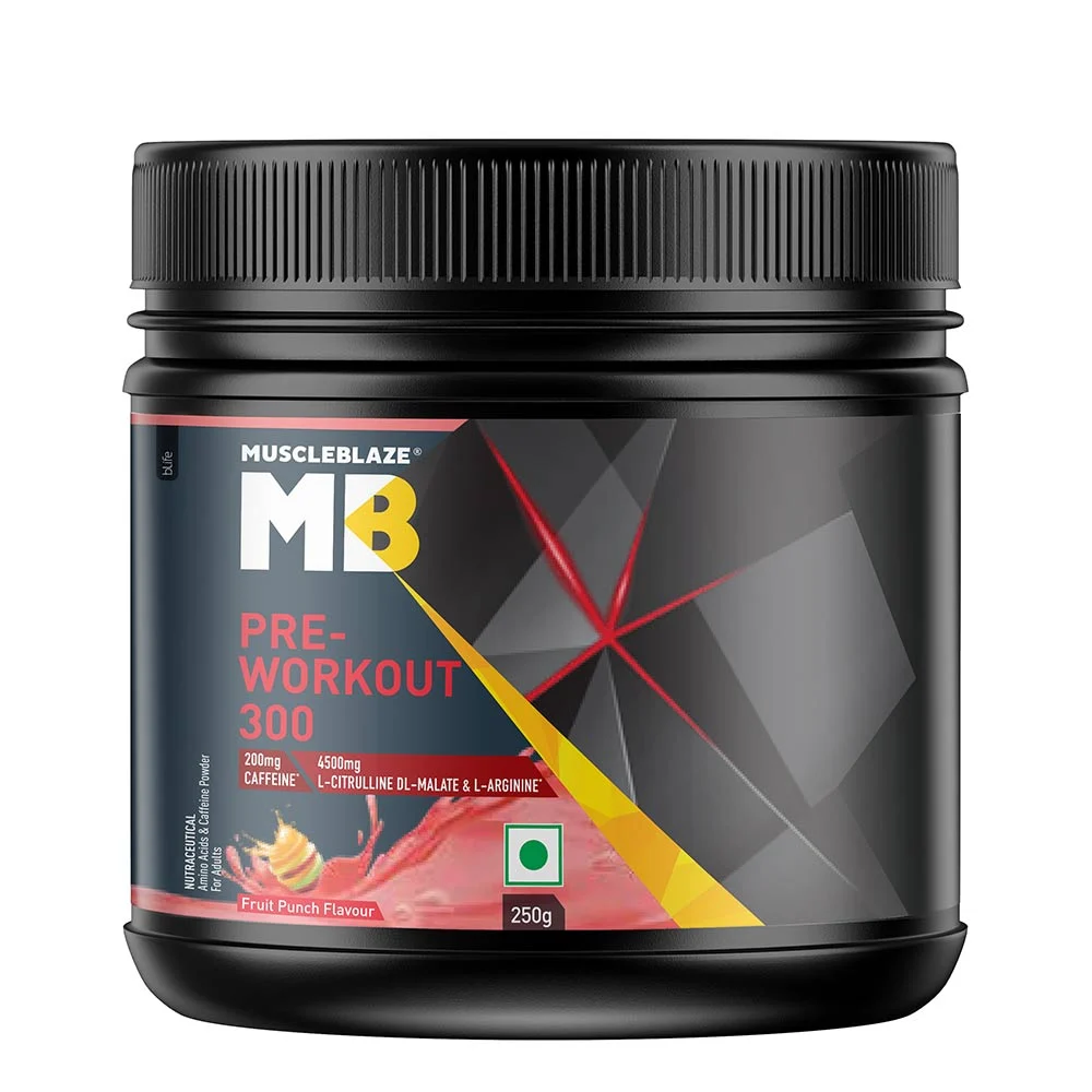 MuscleBlaze Pre-Workout 300 250gm |Preworkout