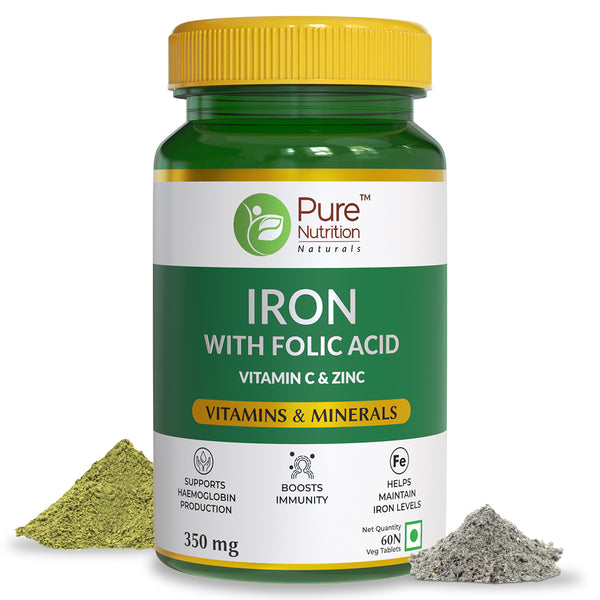 Pure Nutrition Iron with Folic Acid  60Tabs