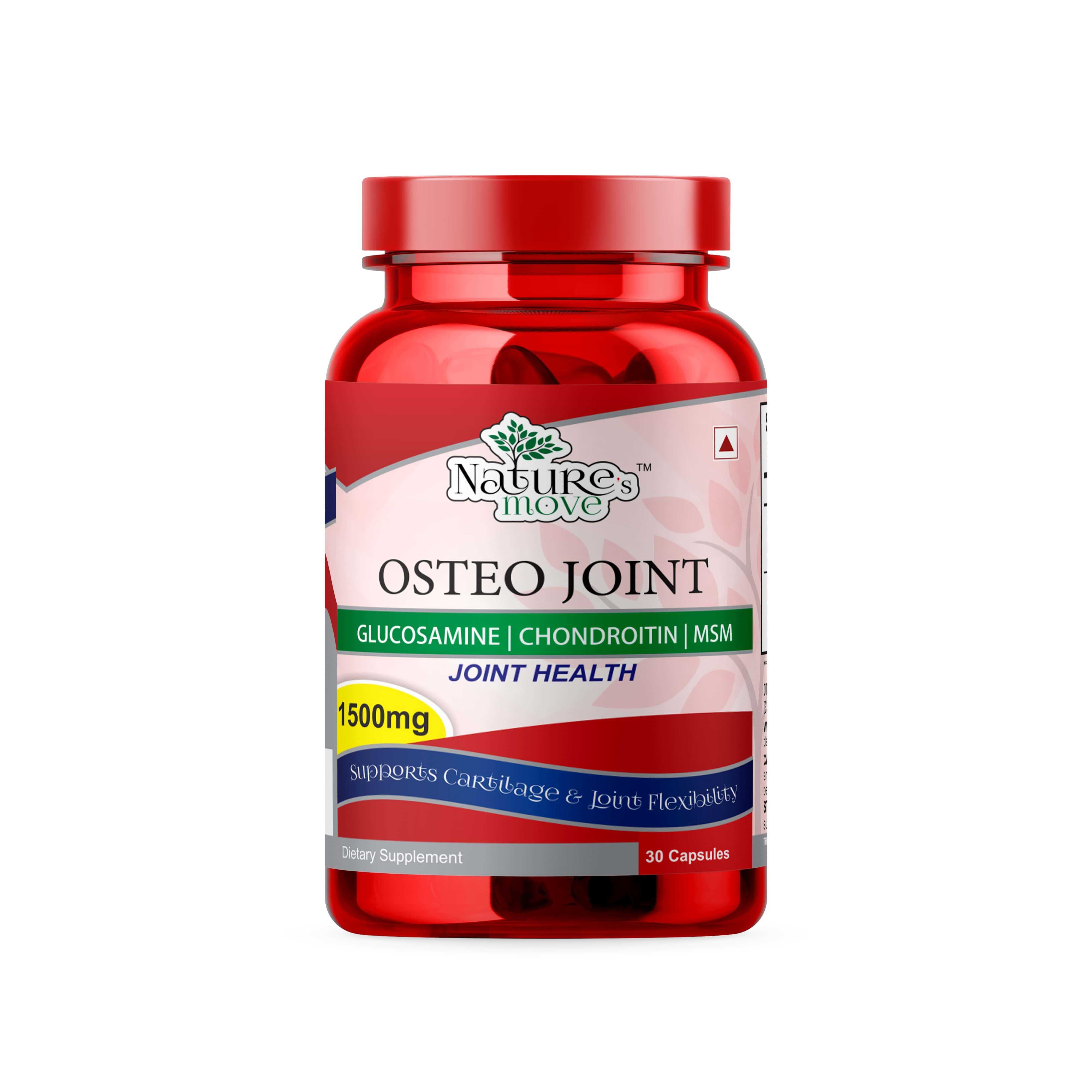 Natures Move Osteo Joint 1500mg | Glucosamine | MSM 30 Capsules