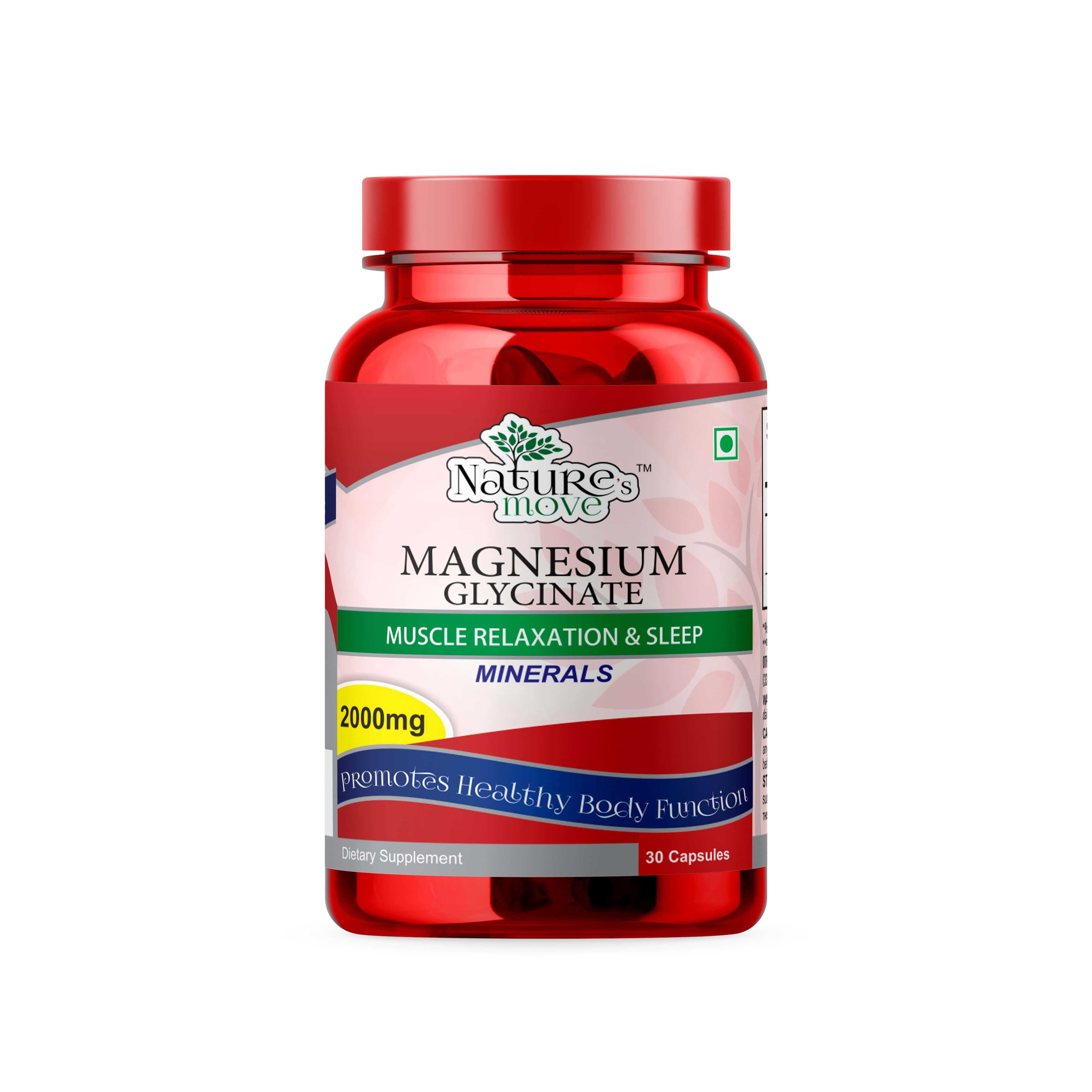 Natures Move Magnesium Glycinate 2000mg 30 Capsules