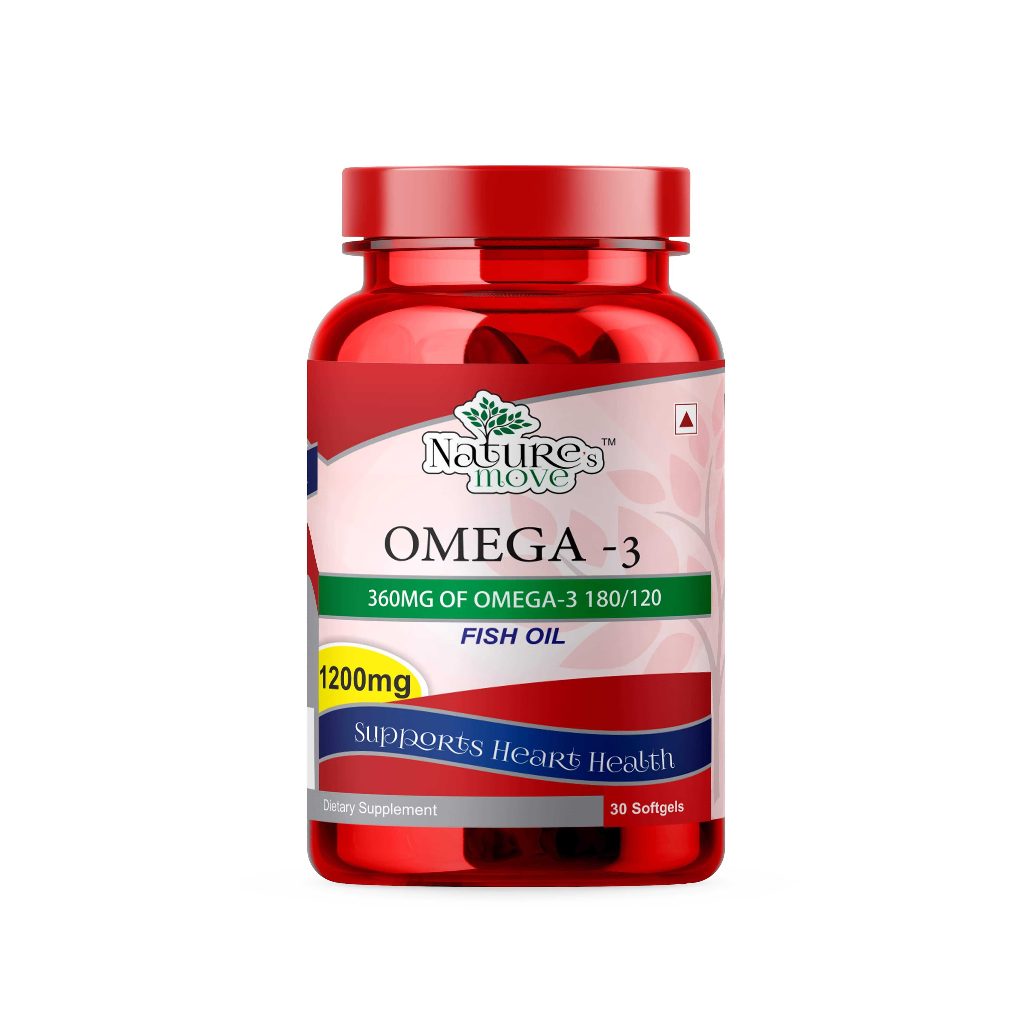Natures Move Omega 3 | Fish Oil 1200mg 30 Softgels