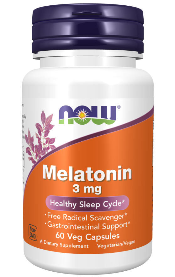 NOW MELATONIN 3mg  60 VCAPS -3255