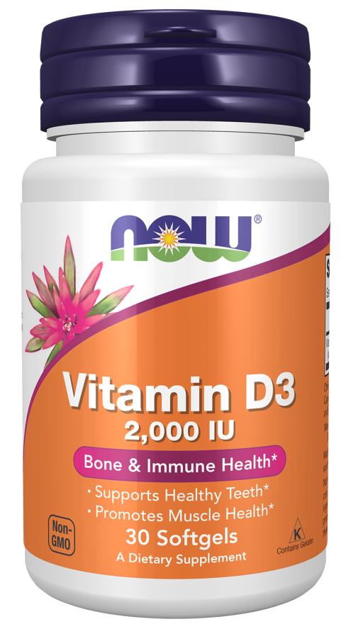 NOW VITAMIN D-3 2000iu 30 SGELS -355