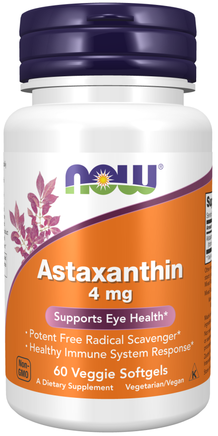 NOW ASTAXANTHIN 4 MG  60 VEG SGELS-3251