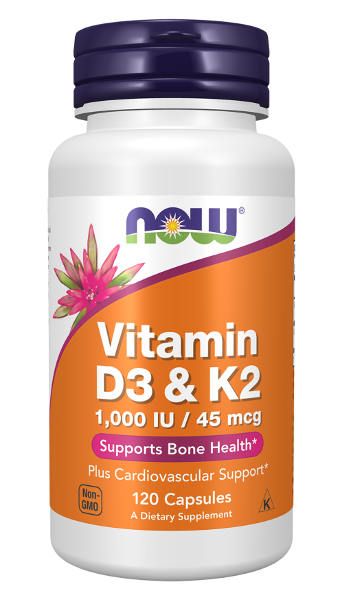 NOW VITAMIN D-3 / K2 1000 IU/45 MCG 120 VCAPS-369