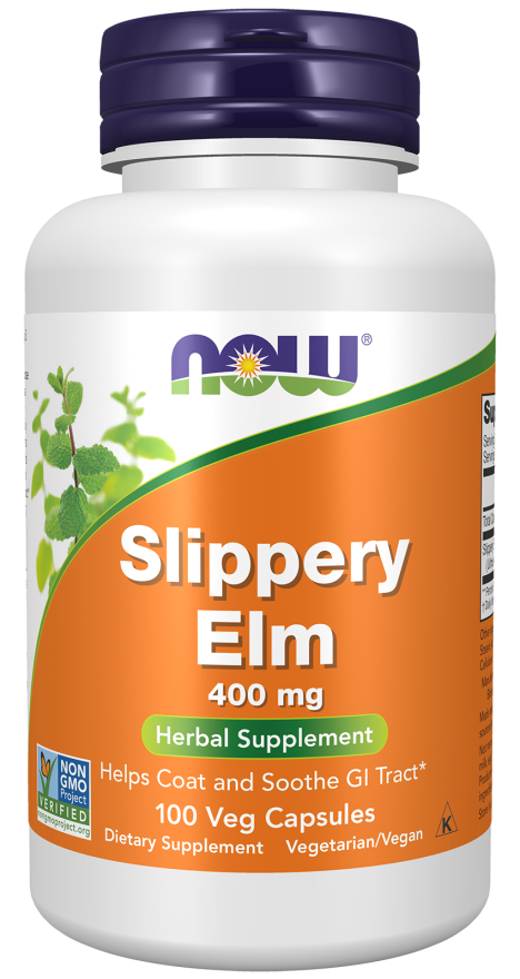 NOW SLIPPERY ELM 400mg  100 VCAPS-4750