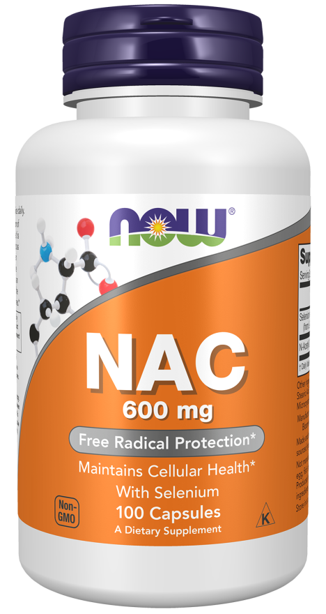 NOW NAC-ACETYL CYSTEINE( NAC )600mg 100 VCAPS-85