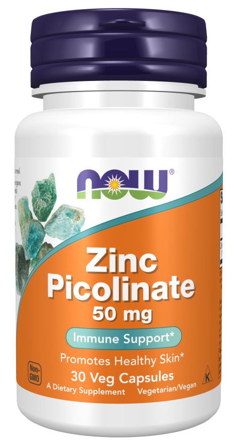 NOW ZINC PICOLINATE 50mg 30 VCAPS-1549