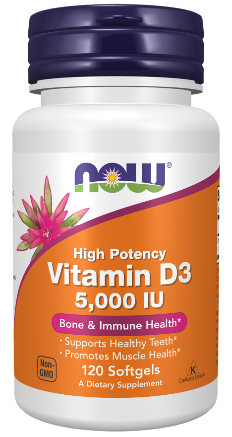 NOW VITAMIN D-3 5000IU 120 SGELS-372