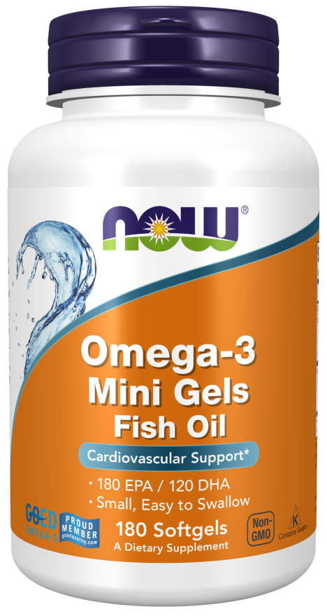 NOW OMEGA-3 MINI GELS 500 MG 180 SGELS-1685