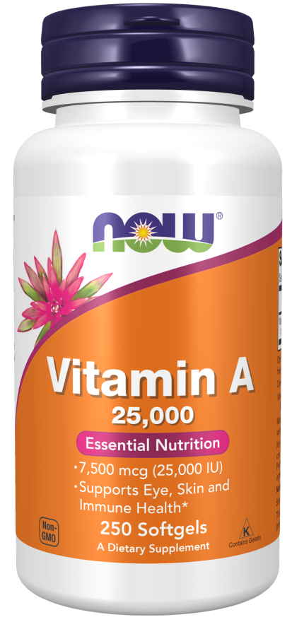NOW VITAMIN A 25000 IU  250 SGELS-342