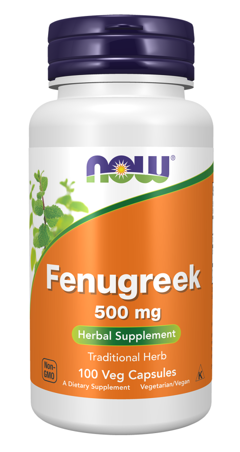 NOW FENUGREEK 500mg  100 VCAPS-4677