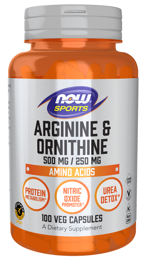 NOW L ARGININE/ORNITHINE 100CAP-40