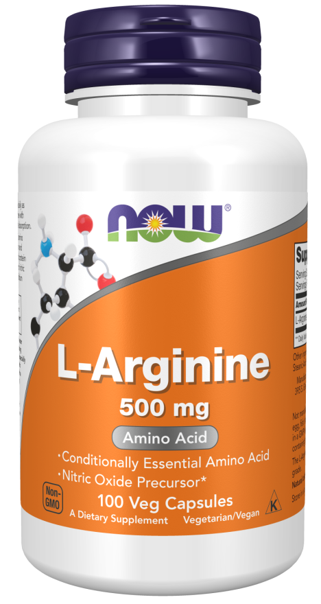 NOW L ARGININE 500mg 100CAP-30