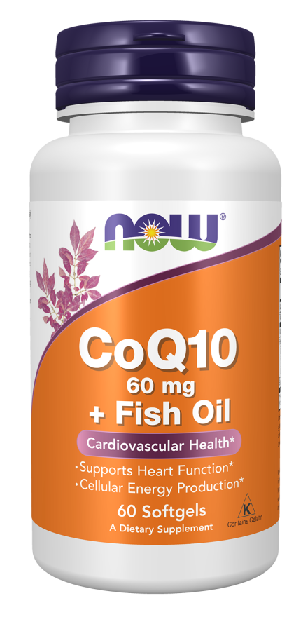 NOW COQ 10 60MG WITH OMEGA -3 60 SGEL-3163