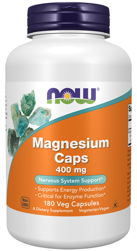 NOW MAGNESIUM 400mg  180 VCAPS-1283